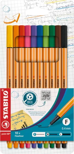 Vista 11 de STABILO - punto 88 - Fineliner - Pack de 20 - Colores surtidos