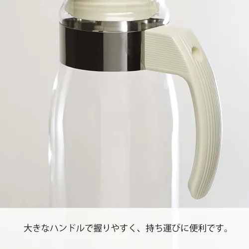 Vista 5 de Hario Jarra de agua delgada, 47.3 fl oz, gris