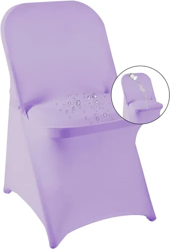 Vista 17 de magalo Paquete de 12 fundas para sillas plegables de elastano negro, impermeables, elásticas, para bodas, fiestas, banquetes de comedor y otros