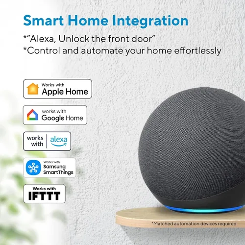 Vista 7 de ULTRALOQ Bolt NFC WiFi Smart Lock, toque para desbloquear con iPhone y Android NFC