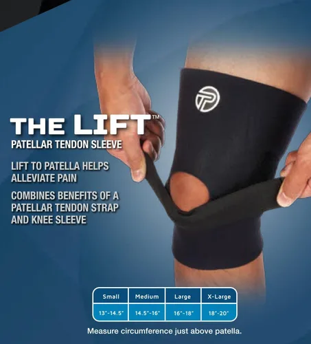 Vista 2 de Pro-Tec Athletics The Lift Knee Support, Patellar Strap Combines with Compression Sleeve Support to Improve Patellar Alignment and Stability