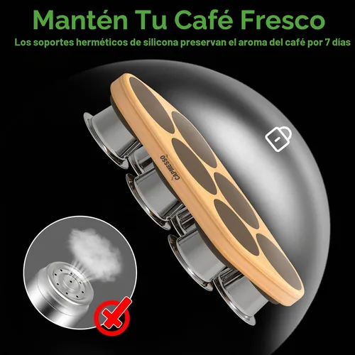 Vista 4 de CAPMESSO Cápsulas reutilizables para Nespresso OriginalLine, 6pcs cápsulas de café recargables Nespresso de acero inoxidable compatibles con máquina