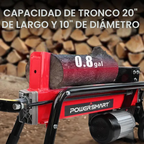 Vista 3 de PowerSmart Divisor de troncos eléctrico, 6.5 toneladas, velocidad del motor 3450, 15 amperios, diseño horizontal de haz completo