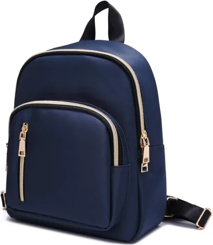 Vista 3 de Mochila chica para mujer, de nailon, impermeable, para la universidad, de moda, para uso diario