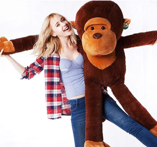 Vista 5 de YunNasi Mono de peluche grande, mono gigante de peluche, gorila grande, regalo para niños y novias (31.5 pulgadas)