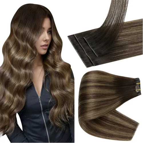 Vista 12 de Full Shine Extensiones de cabello sin costuras de inyección con clip