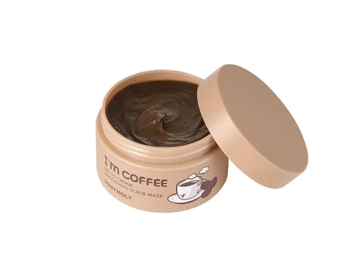 Vista 2 de TONYMOLY I'm Coffee - Mascarilla exfoliante suavizante de gel a crema - Mascarilla exfoliante suave con granos de café - Hidrata, suaviza y suaviza