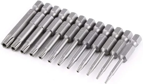 Vista 8 de Yakamoz 8pcs 3.937 in Longitud 1/4 pulgada Hex Shank Magnético Torx Seguridad Destornillador Eléctrico Bits Set