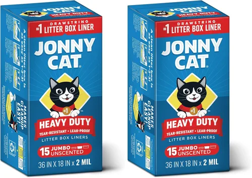 Vista 9 de Jonny Cat Revestimientos para cajas de arena resistentes al desgarro, grande, 30 x 16 pulgadas, 15