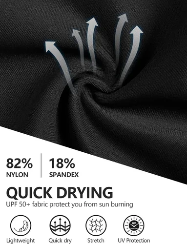 Vista 9 de ATTRACO Pantalones de natación para mujeres de cintura alta, capris de natación, pantalones cortos de natación, leggings de natación