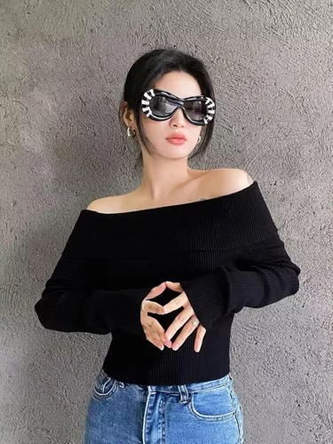 Vista 5 de FEISEDY Lentes de sol ovalados inflados para mujeres y hombres, a la moda, de gran tamaño, montura gruesa, Y2K, divertidos tonos estéticos B9088
