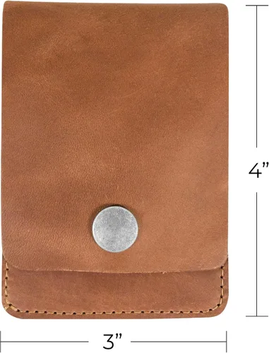 Vista 20 de Hide & Drink, Cartera vertical con bolsillo frontal con ranura para tarjetas, almacenamiento compacto para billetes, tarjetero, cuero de grano