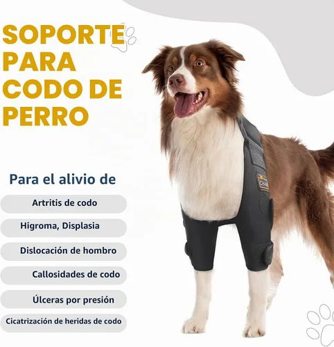 Vista 3 de CHAMIN Codera para perro para hombro y pierna delantera, almohadillas protectoras de codo de perro para higroma, artritis, displasia, úlceras por