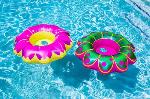 Vista 6 de Poolmaster Flotador para bebé con diseño de flores, color rosa