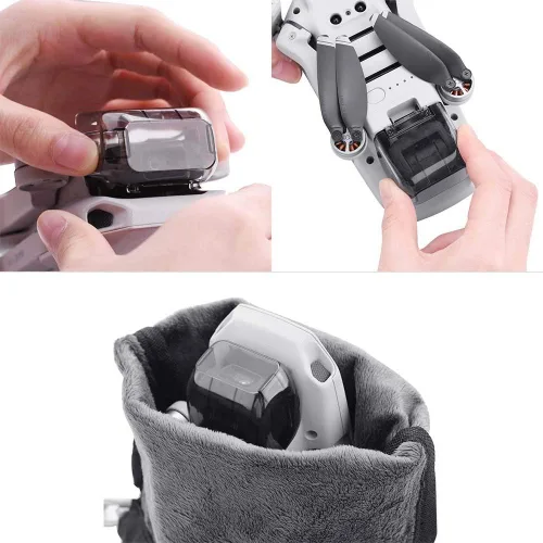 Vista 3 de Mini 2 protector de cámara compatible con accesorios DJI Mavic Mini Capucha antirreflejos