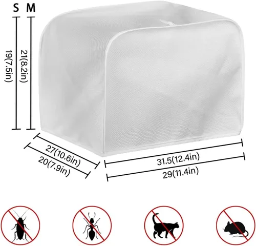 Vista 7 de Dreaweet Cubierta abstracta para tostadora de margaritas, protección contra el polvo, cubierta para hacer pan, resistente a las manchas, lavable a