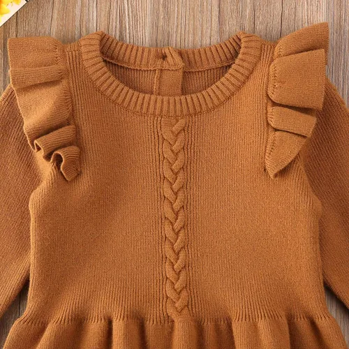 Vista 3 de Merqwadd Enterizo cálido para bebé y niña, suéter de punto de manga larga para invierno
