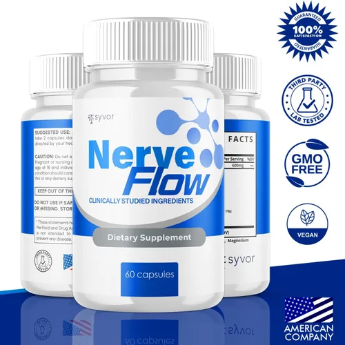 Vista 2 de Cápsulas de flujo nervioso, fórmula avanzada de apoyo nervioso NerveFlow (60 cápsulas)