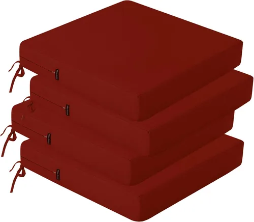 Vista 9 de idee-home Juego de 2 cojines para sillas de exterior, cojines de asiento impermeables para muebles de patio, almohadilla de repuesto para silla