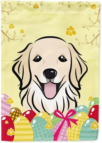 Vista 98 de Caroline's Treasures BB1920CHF - Bandera de caza de huevos de Pascua con diseño de bulldog francés, para casa, gran porche, para colgar en la pared