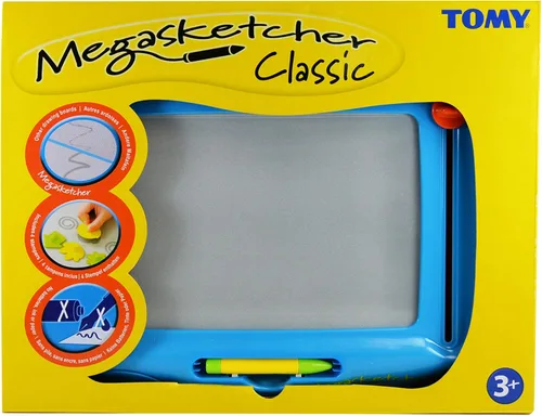 Vista 7 de Tom y Megasketcher - Pizarra magnética para dibujar Bloc de escritura grande con borrador mágico Juegos de viaje para niños de 3, 4, 5, 6 y más