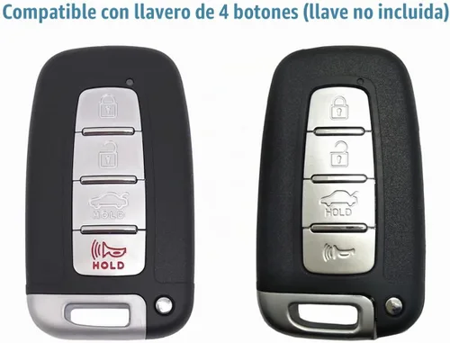 Vista 2 de Funda protectora de TPU para llavero Hyundai Sonata Equus Turbo Elantra Kia Sorento 2010-2015 Negro