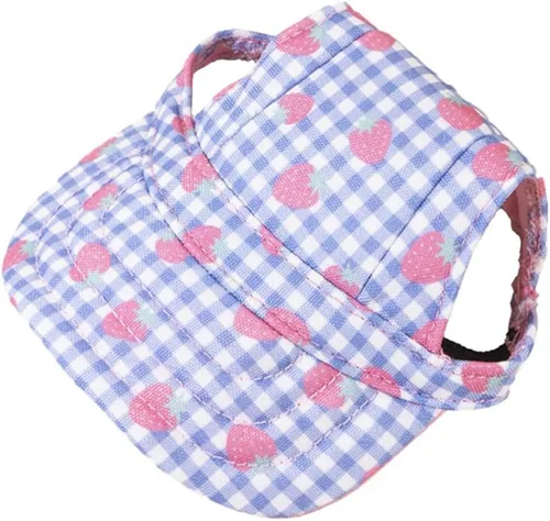 Vista 6 de Sombrero deportivo para perros, sombrero de lona para mascotas, sombrero de tela Oxford de béisbol deportivo con agujeros para las orejas