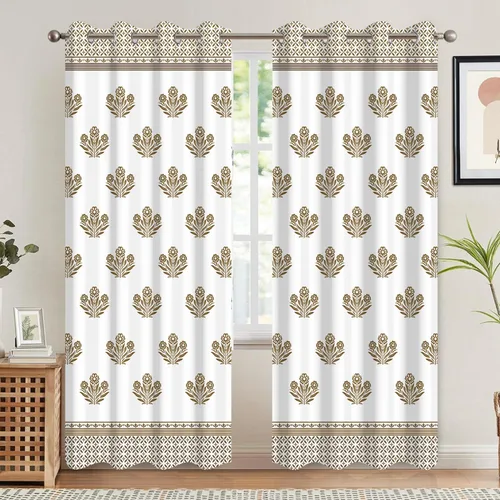 Vista 10 de Cortinas opacas 52 x 84 pulgadas, 2 paneles con aislamiento térmico y oscurecimiento, cortinas de ojal para ventanas para dormitorio y sala de estar