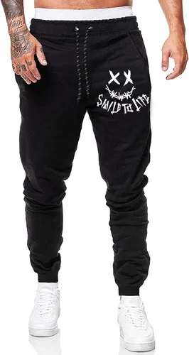 Vista 3 de Romwe Pantalones deportivos con bolsillo para hombre