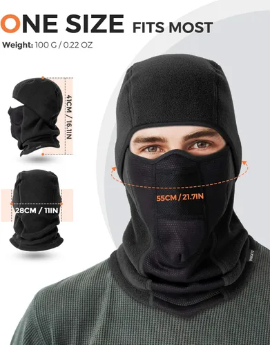 Vista 4 de VULKIT Mascarilla de pasamontañas de invierno para hombre y mujer motociclismo