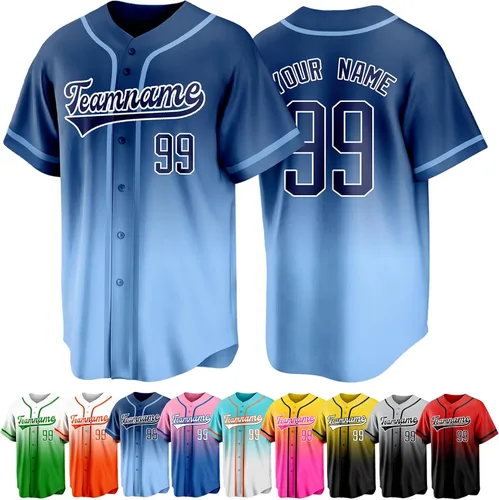 Vista 27 de Custom Baseball Jersey Personalized Short Sleeve Team Sport Uniform Baseball Shirt for Men Women Youth Boy