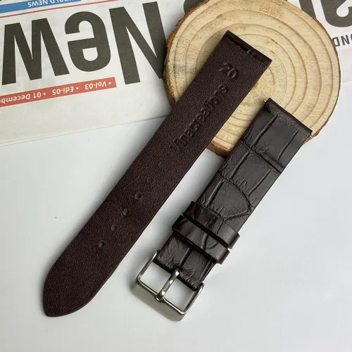 Vista 3 de vinacreations Mens Quick Release Alligator Leather Watch Band Crocodie Replacement Wristwatch Strap for Classic and Smart Watch 18mm 19mm 20mm 21mm