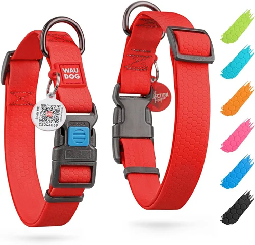 Vista 44 de WAUDOG Collar de perro impermeable – Collar ajustable para perros grandes, pequeños y medianos – Collares resistentes con cierre de metal duradero