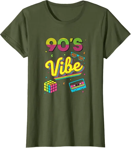 Vista 96 de 90s Nostalgia Retro Apparel - 90'S Vibe Retro T-Shirt Negro