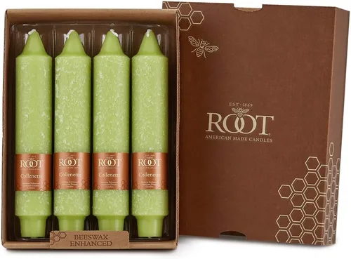 Vista 10 de Root Candles 59572 Timberline Collenette - Velas de cena sin perfume de 5 pulgadas, 8 unidades, oliva oscuro