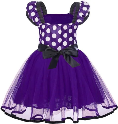Vista 61 de IWEMEK - Maillot de ballet con diadema para niña con lunares, disfraz con diadema, leotardo