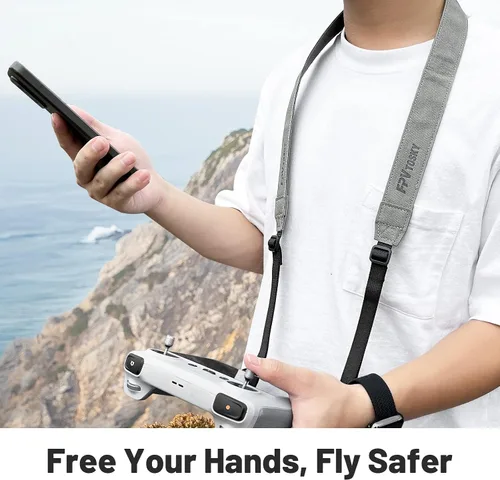 Vista 5 de FPVtosky Estuche rígido para DJI Air 3S/Air 3 Drone/Fly More Combo, impermeable Air 3S Hard Shell Estuche de transporte Accesorios+Cordón