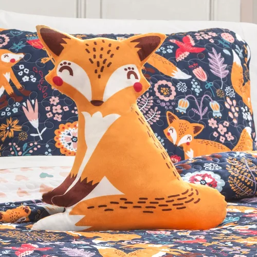 Vista 3 de Lush Decor 16T000548 Pixie Fox - Juego de cama (3 piezas), color azul marino, cama individual