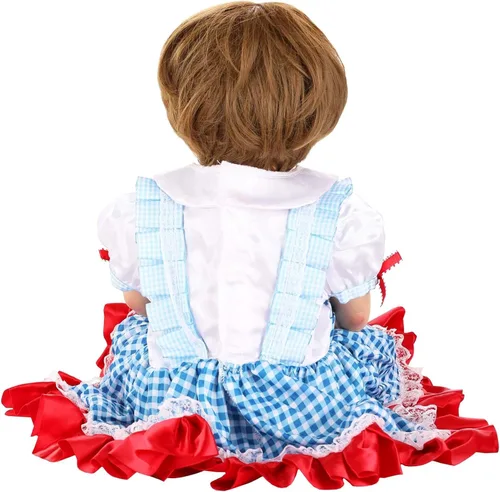Vista 3 de Vestido de disfraz de niña de granja para bebés Maravillosos disfraces de mago de Oz