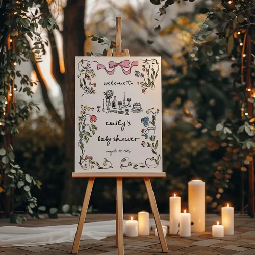 Vista 14 de Letrero de bienvenida personalizado para baby shower, cartel de bienvenida de baby shower, cartel de bienvenida para baby shower, baby shower