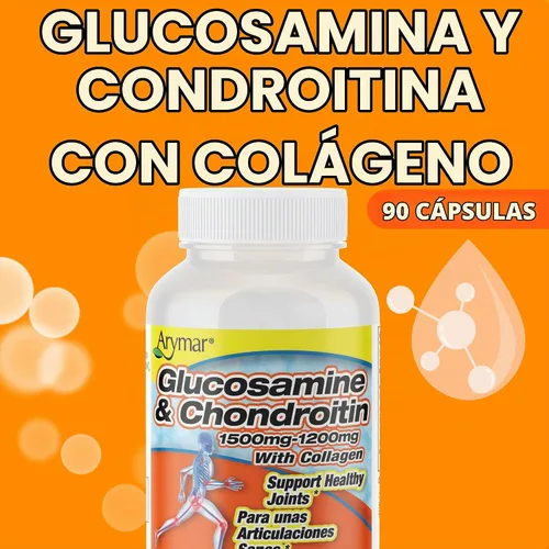 Vista 2 de Arymar Suplemento de glucosamina condroitina y colágeno Fórmula de apoyo articular paquete de dos