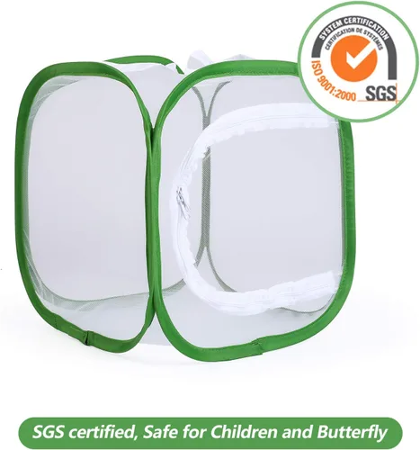 Vista 5 de Butterfly Habitat - Jaula para insectos de malla completa, pequeña, 12 x 12 x 12 pulgadas
