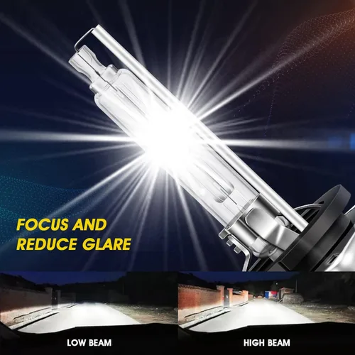 Vista 5 de TECTICO D1S - Bombillas de faro delantero de xenón HID, 6000K 35W color Blanco Frío, haz alto y bajo, 300% de brillo mejorado, base de soporte