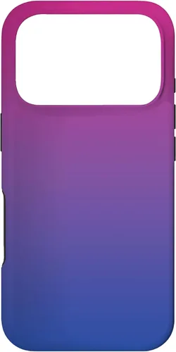 Vista 30 de Funda degradada con diseño de bandera de Bisexual Pride para iPhone 17, color rosa, morado, azul