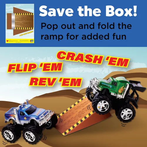 Vista 6 de Creativity for Kids Kit de manualidades Monster Trucks: personaliza 2 juguetes de Monster Truck, manualidades y manualidades para niños, juguetes