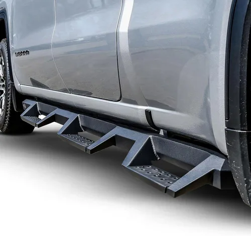 Vista 3 de Westin 56-534715 HDX Drop Wheel to Wheel Nerf Bars se adapta a Silverado Sierra 1500 2019-2025 Double Cab (6.5 Bed)