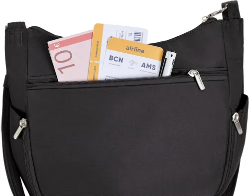 Vista 12 de Travelon - Bolso antirrobo clásico tipo bandolera con asa superior Negro