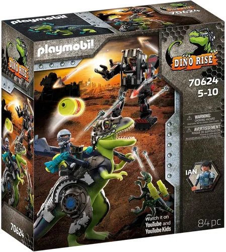 Vista 3 de Playmobil Dino Rise T-Rex: Batalla de los Gigantes