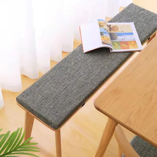 Vista 2 de Cojín de banco, antideslizante y grueso, para banco de patio, cojín duradero de espuma viscoelástica de alta densidad para banco de zapatos, Negro