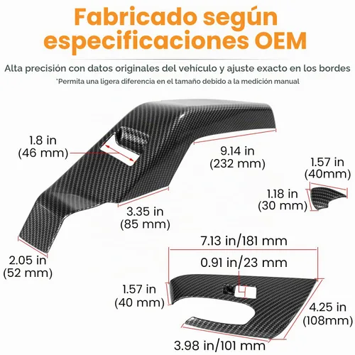 Vista 7 de Cubierta de panel de botón de interruptor de elevación de ventana de puerta de fibra de carbono para Chevrolet Corvette C7 Z06 Z51 ZR1 Stingray Negro